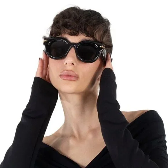 NEW LOEWE LW40118I 01A WOMEN SUNGLASSES BLACK LOEWE EYEWEAR display picture 2